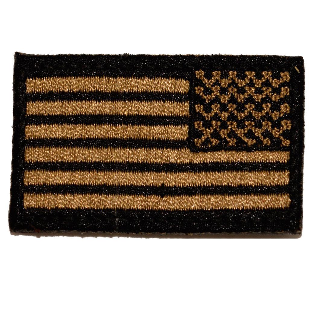 Reverse Mini USA Flag Patches - 1.5" x 2" - Reverse