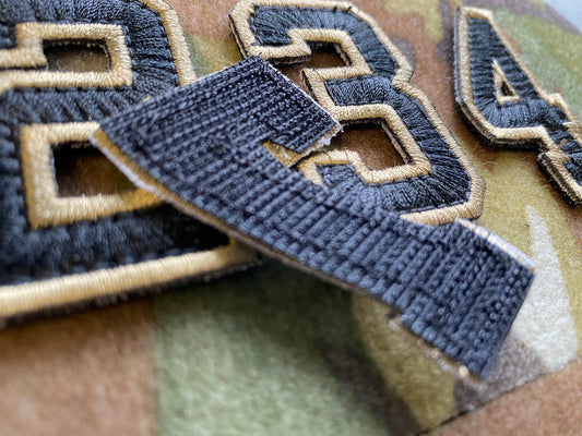 Tactical Numbers 2" x 1.25" - Coyote Tan
