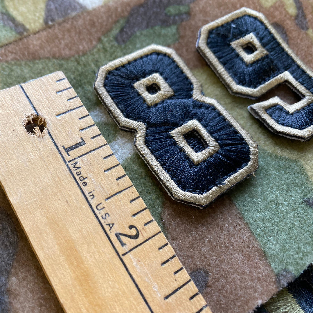 Tactical Numbers 2" x 1.25" - Coyote Tan