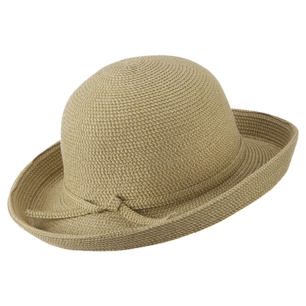 UPF 50+ Cotton Paper Braid Med Kettle Brim Hat