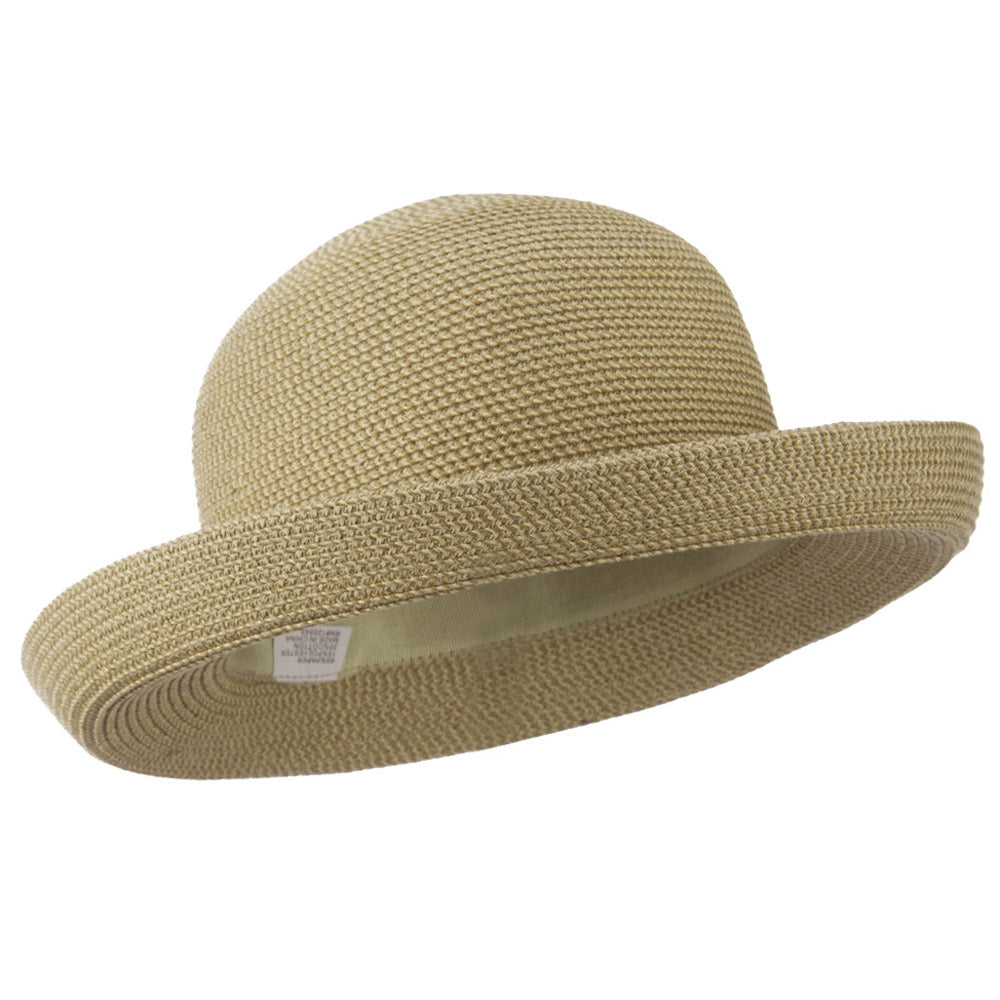 UPF 50+ Cotton Paper Braid Med Kettle Brim Hat
