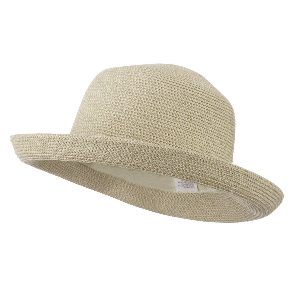 UPF 50+ Cotton Paper Braid Med Kettle Brim Hat