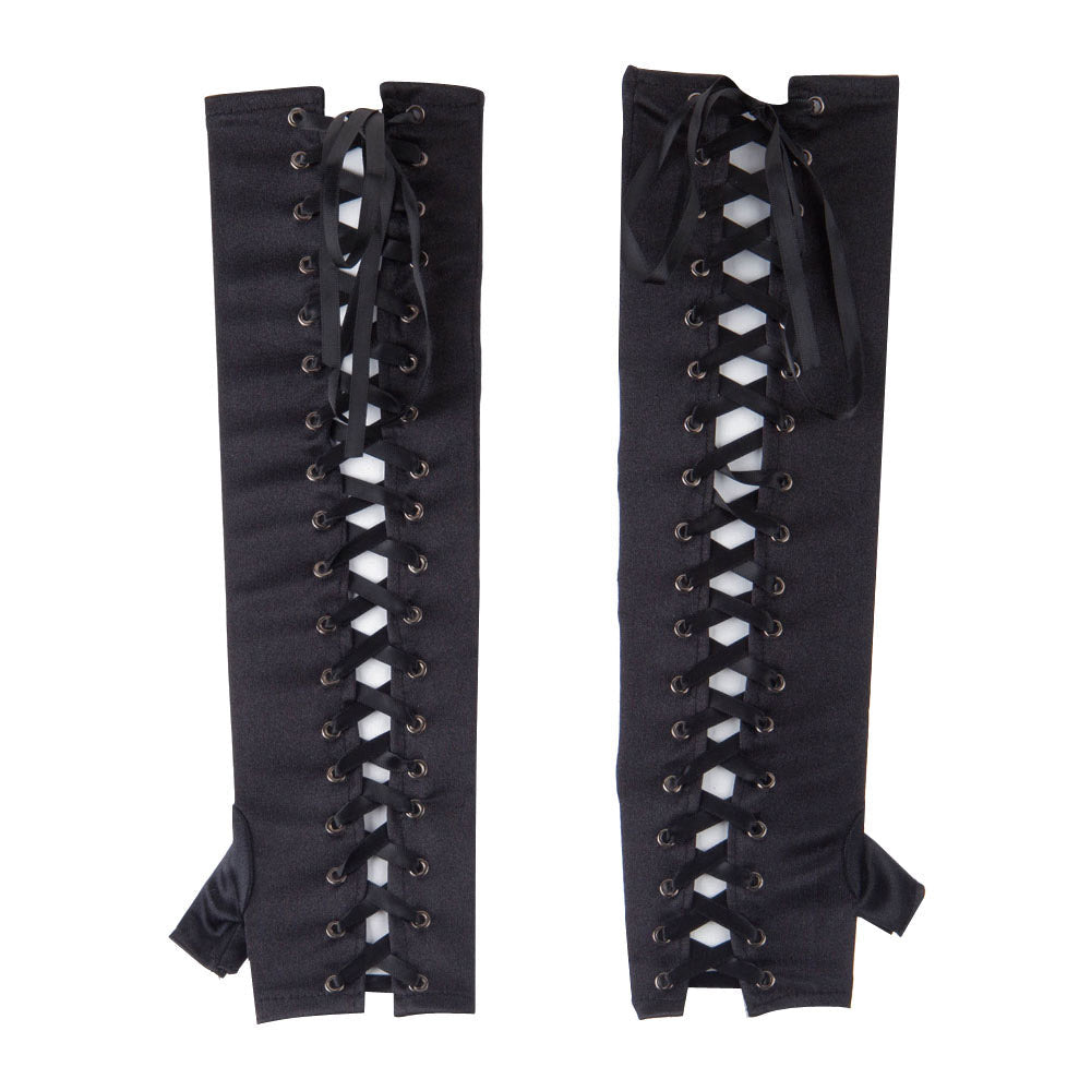 Women's Satin Corset Lace Up Arm Warmer