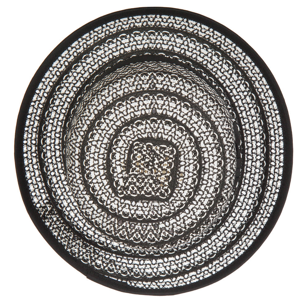 Women's Crochet Weave Paper Braid Boater Hat