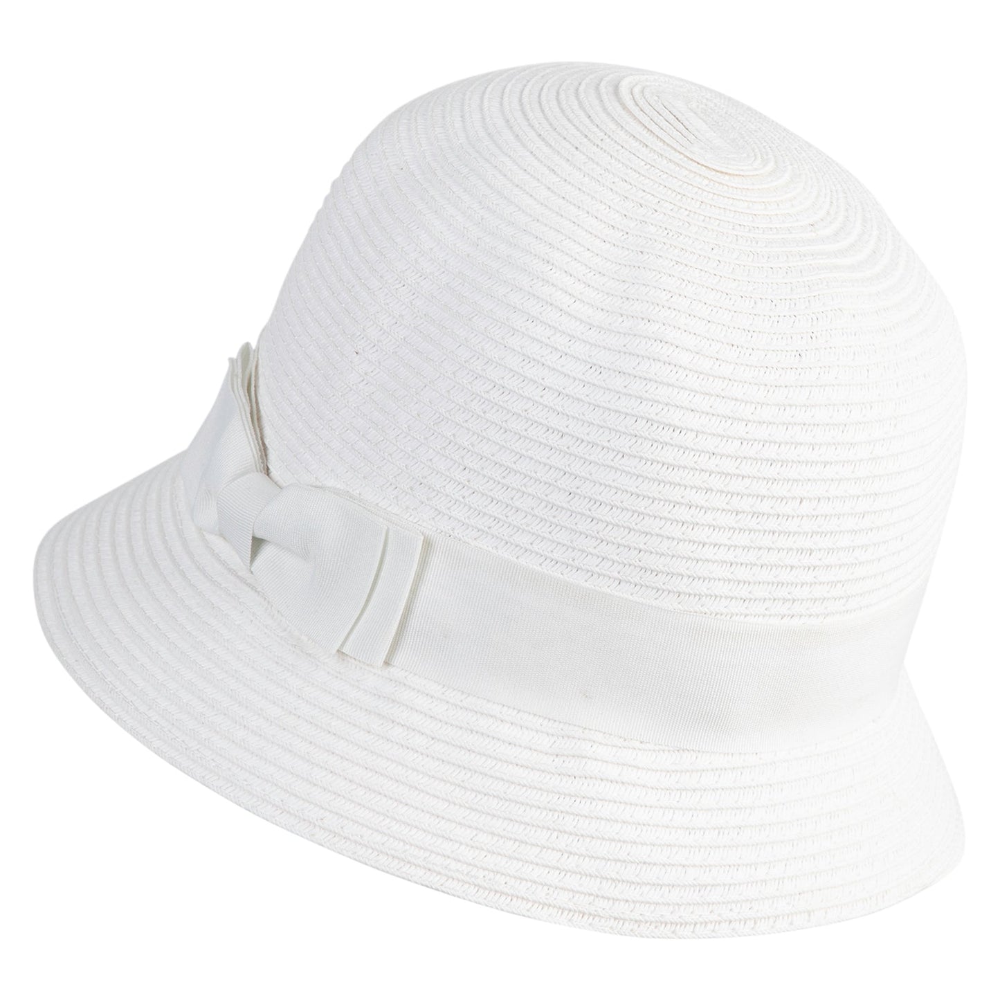 Cloche Ribbon Round Crown Hat