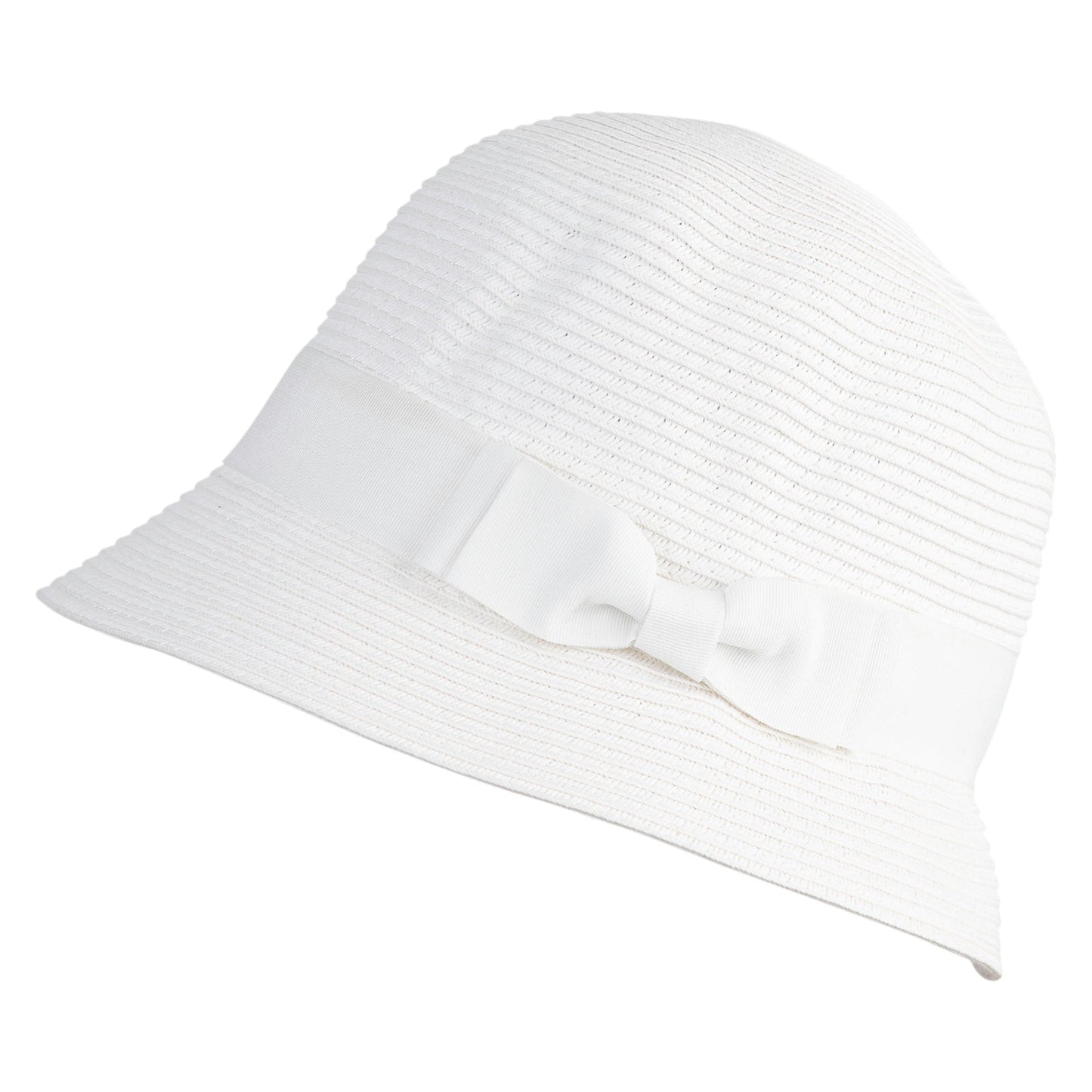 Cloche Ribbon Round Crown Hat