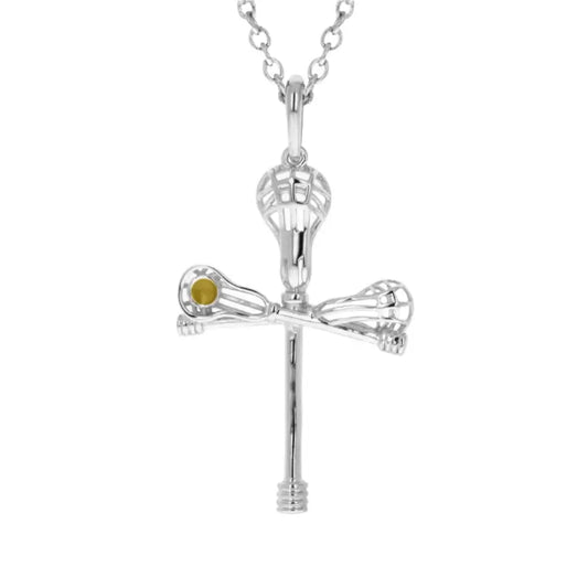 Cross Check Lacrosse Necklace