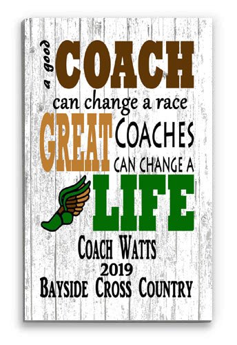 Cross Country Coach Gift Personalized Plaque for Team Coaches