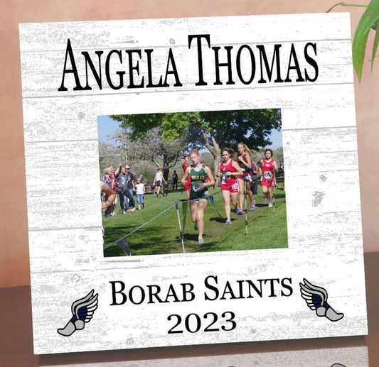 Cross Country Runner Photo Plaque -Recognition Award - Senior Season Gift Plaque for Runner or Coach