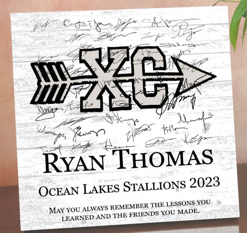 Cross Country Runner Plaque Recognition Award Personalized Senior Season End Gift or MVP