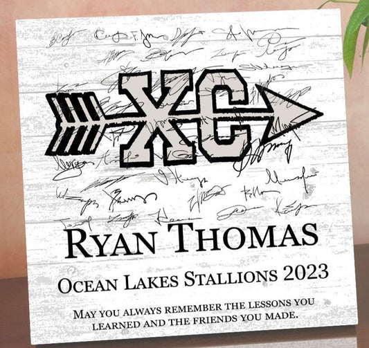 Cross Country Runner Plaque Recognition Award Personalized Senior Season End Gift or MVP