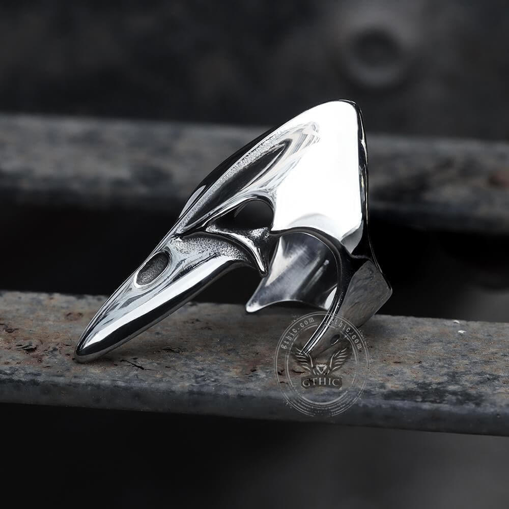 Crow Head Stainless Steel Beast Ring