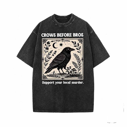 Crows Before Bros Vintage Washed T-shirt