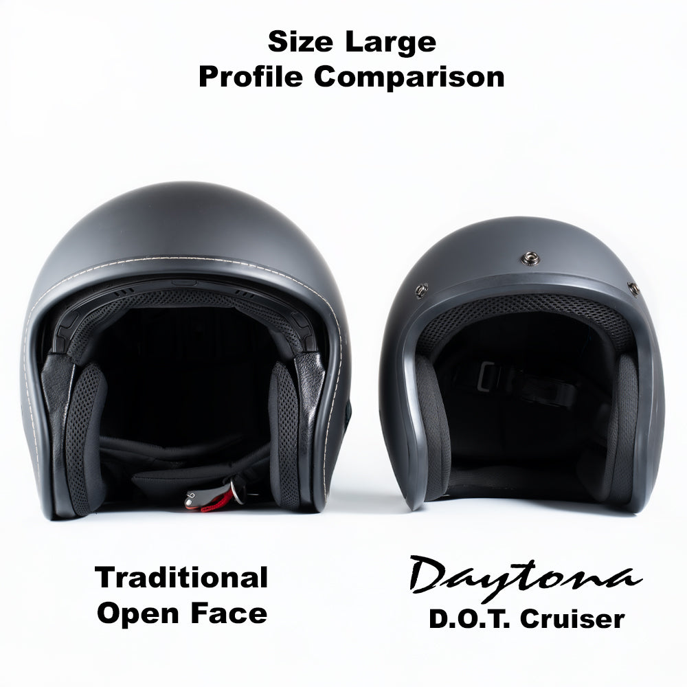 DOT Approved Daytona Cruiser Open Face Motorcycle Helmet - Men, Women & Youth - With Visor & Graphics - W/ Wild Soul