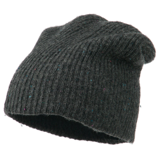 Wool Color Speckled Long Beanie