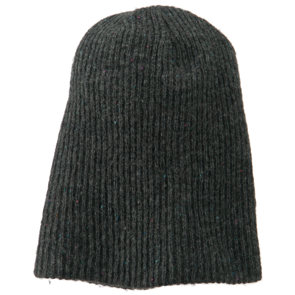 Wool Color Speckled Long Beanie