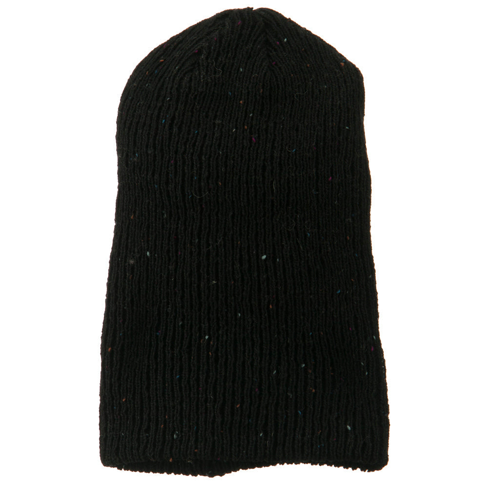 Wool Color Speckled Long Beanie