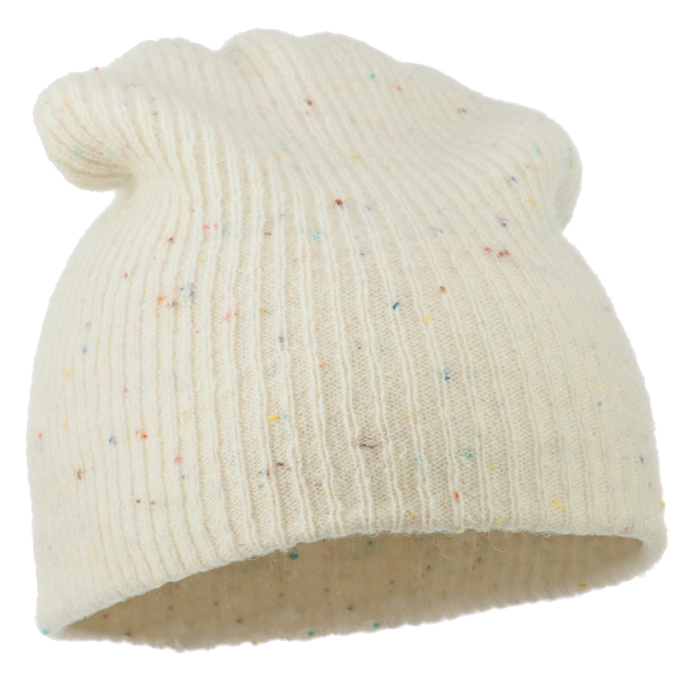 Wool Color Speckled Long Beanie