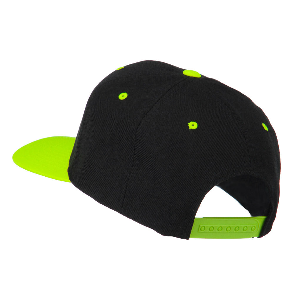 Classic Snapback Wool Blend 2 Tone Cap