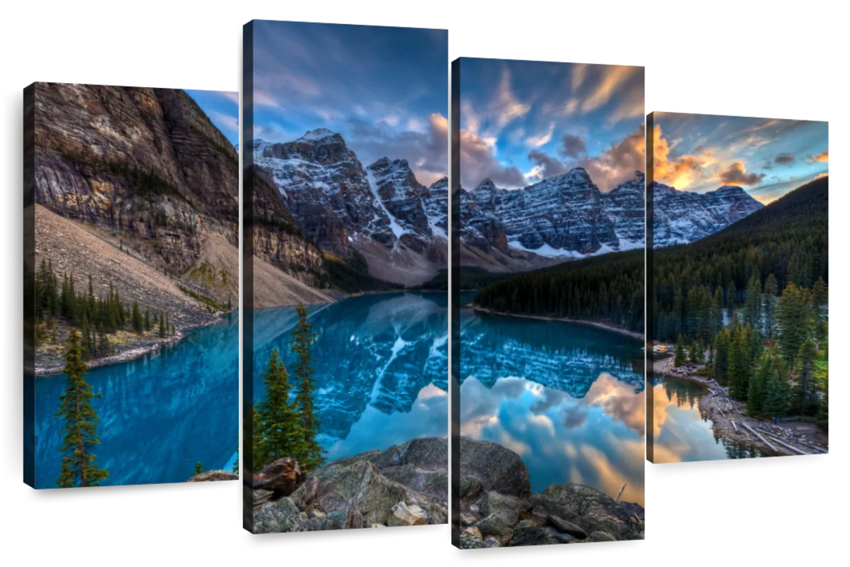Moraine Lake Sunset Wall Art