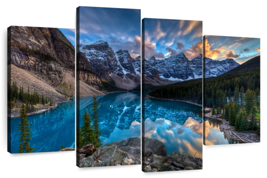 Moraine Lake Sunset Wall Art