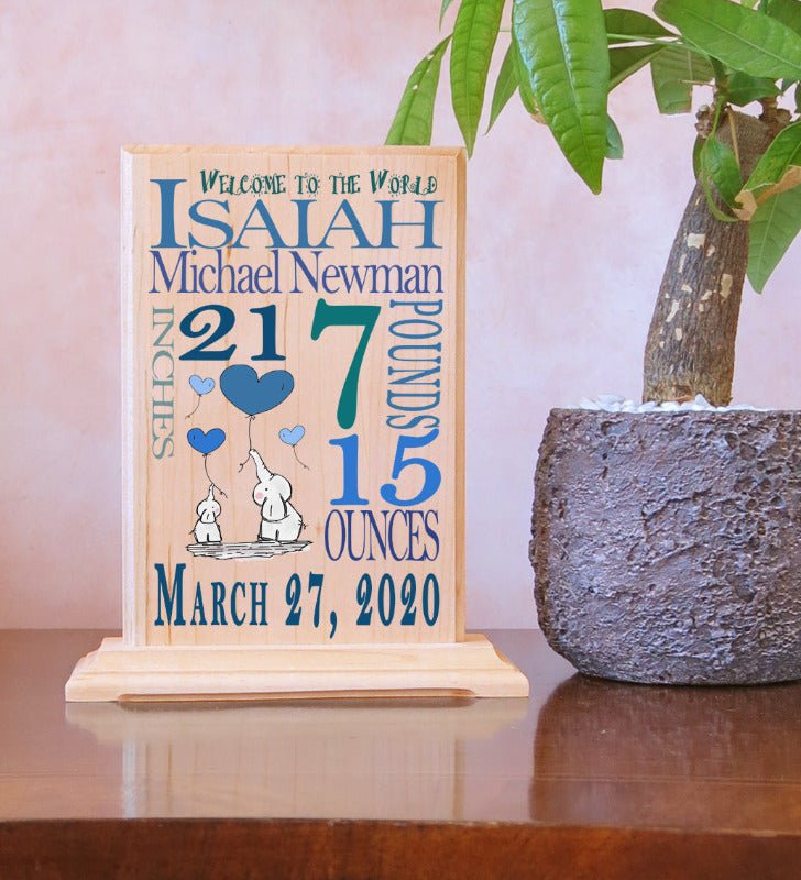 Custom Baby Announcement Gift Plaque Sign Personalized