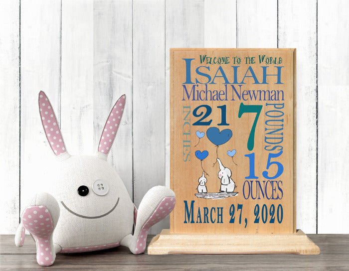 Custom Baby Announcement Gift Plaque Sign Personalized