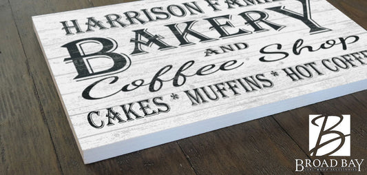 Custom Bakery Kitchen Sign Personalized Farmhouse Wall Decor