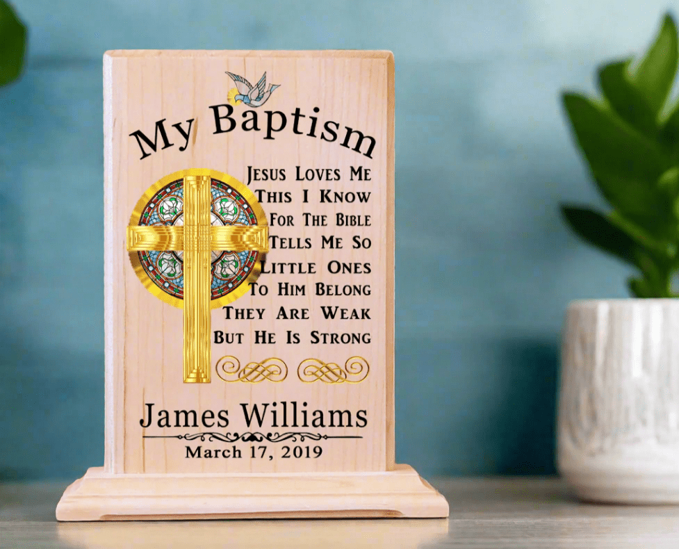 Custom Baptism Gift For Boys or Girls Personalized Christening Present