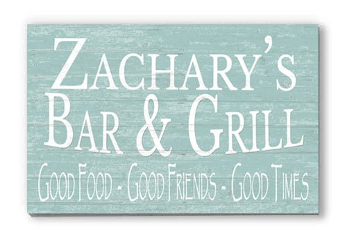 Custom Bar and Grill Sign Personalized Man Cave or Barbecue Decoration