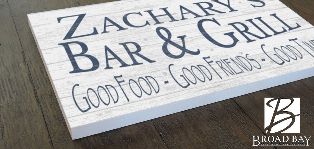 Custom Bar and Grill Sign Personalized Man Cave or Barbecue Decoration