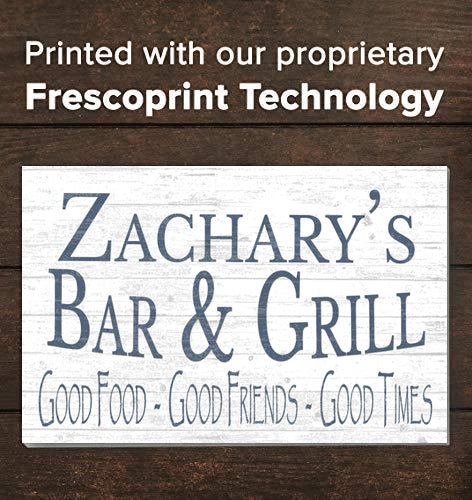 Custom Bar and Grill Sign Personalized Man Cave or Barbecue Decoration