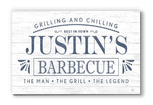 Custom Barbecue Sign - Solid Wood