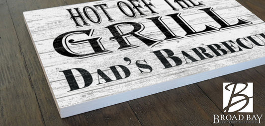 Custom Barbecue Sign Solid Wood Grilling Decoration