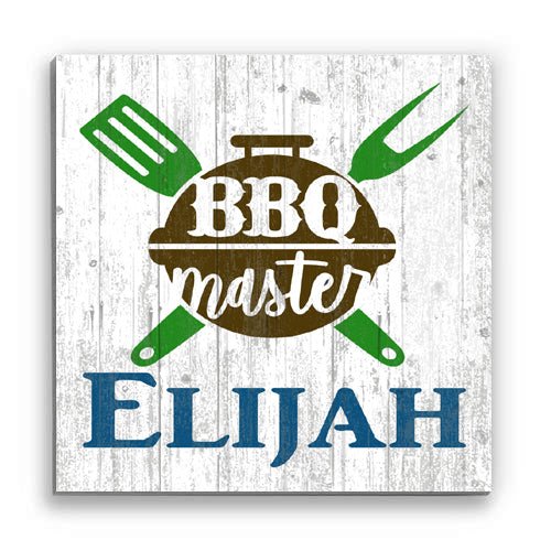 Custom BBQ Master Sign Personalized Barbecue Grill Gift Idea