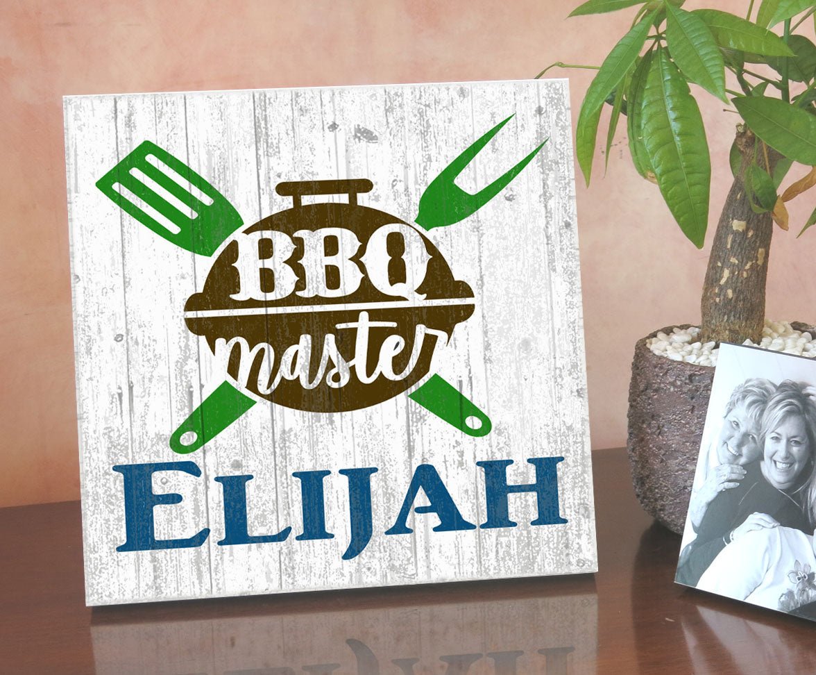 Custom BBQ Master Sign Personalized Barbecue Grill Gift Idea