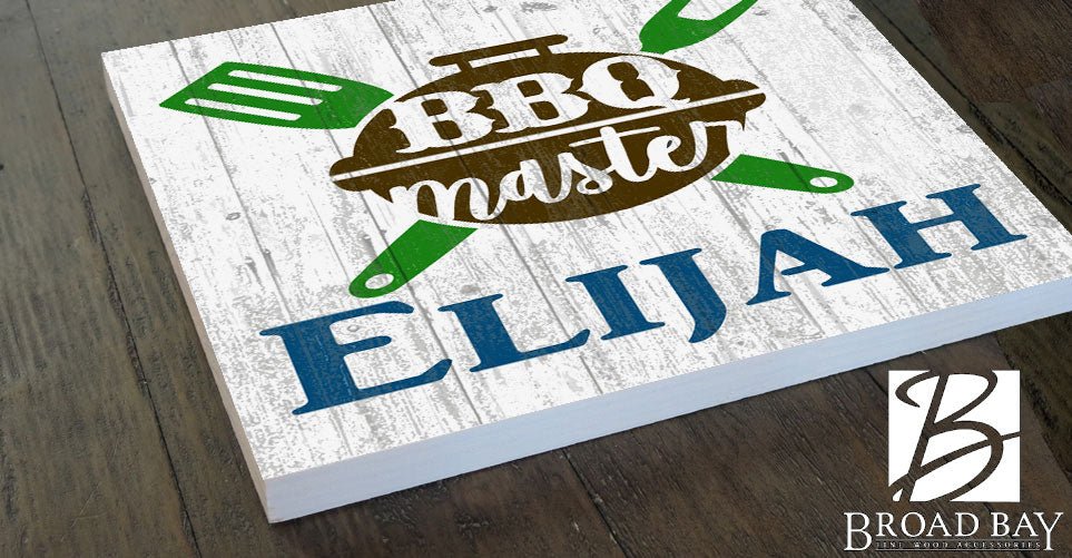 Custom BBQ Master Sign Personalized Barbecue Grill Gift Idea