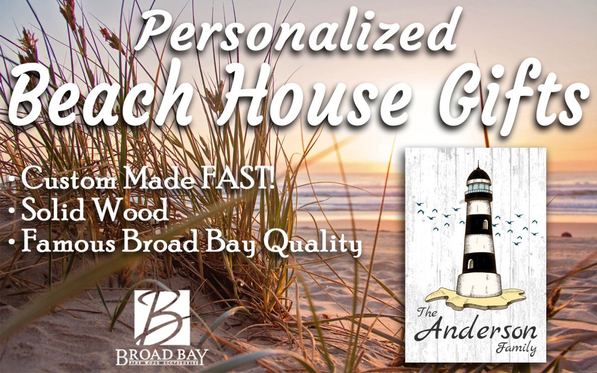 Custom Lighthouse Family Name Sign – Personalized Beach House or Coastal Wall Art | Nautical Décor