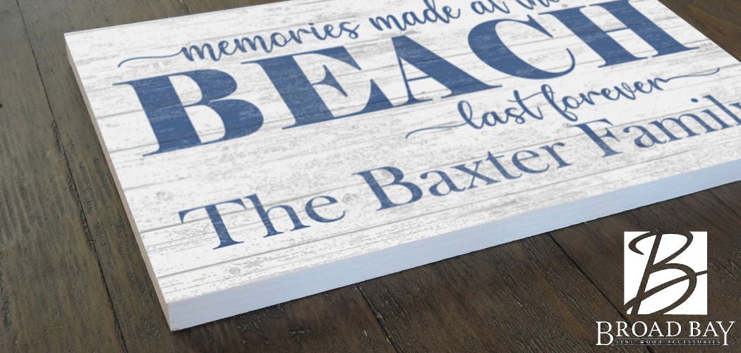 Custom Beach House Sign Personalized Memories Made At The Beach Last Forever
