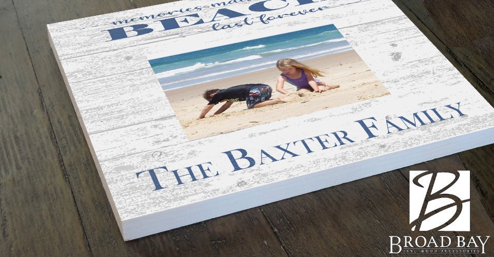 Custom Beach Theme Frame Upload Picture - Memories Made at The Beach Last Forever