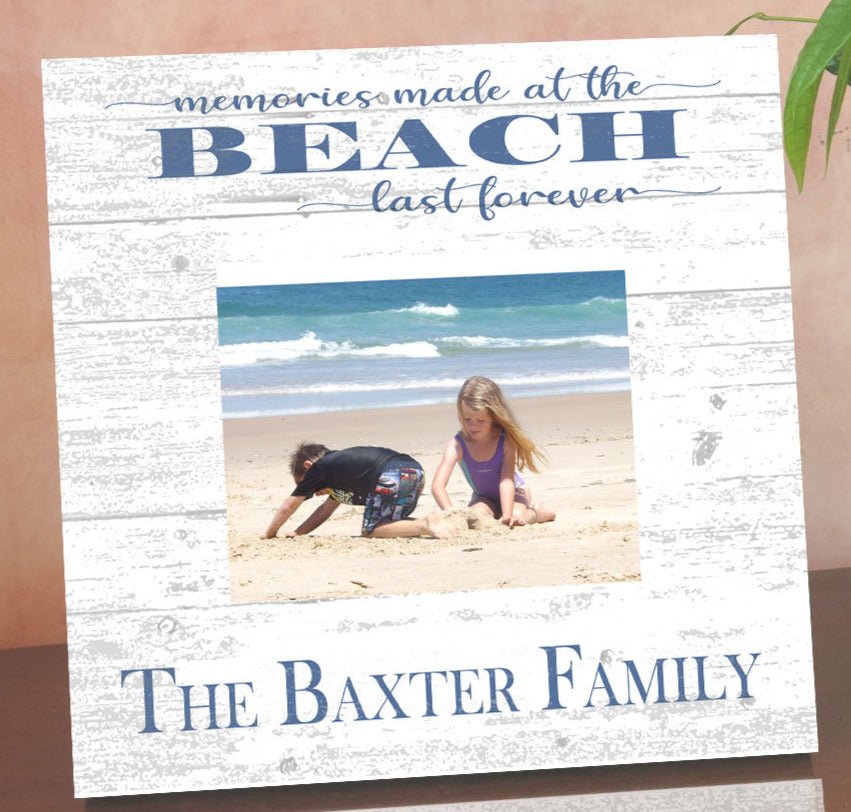 Custom Beach Theme Frame Upload Picture - Memories Made at The Beach Last Forever