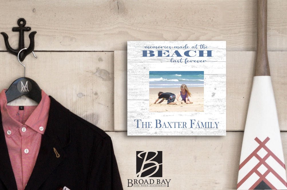 Custom Beach Theme Frame Upload Picture - Memories Made at The Beach Last Forever