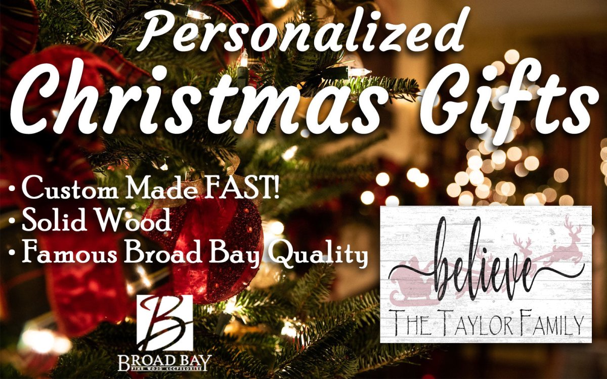 Custom BELIEVE Christmas Sign PERSONALIZED Wood Wall Art