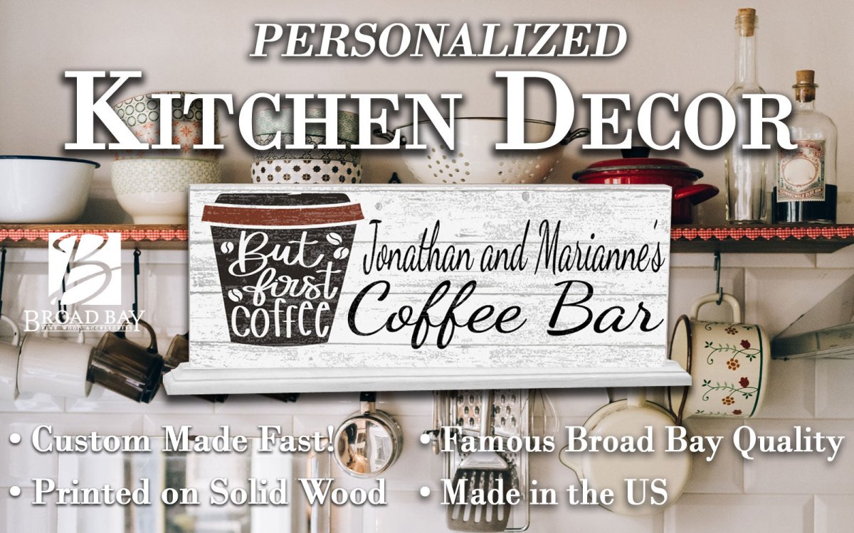 CUSTOM But First Coffee Bar Sign