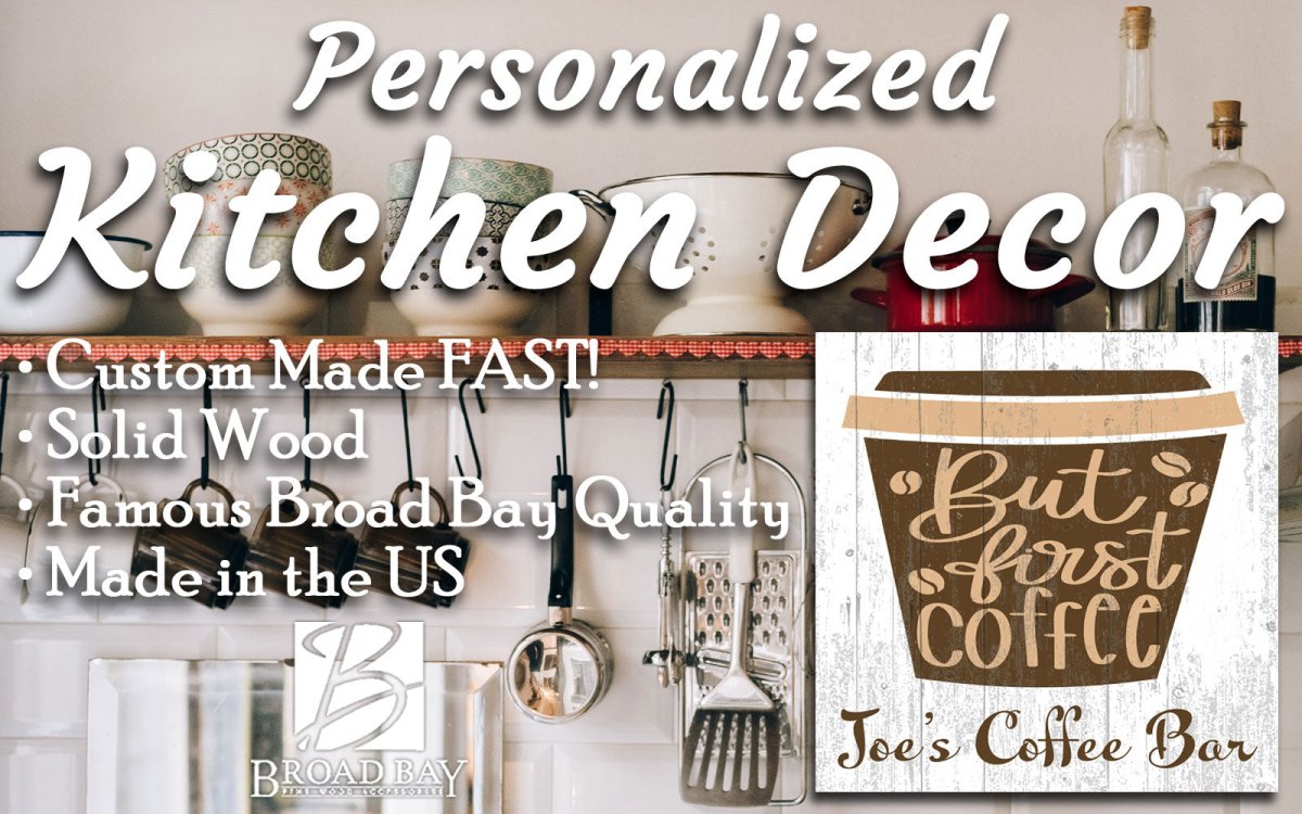 Custom But First Coffee Sign  - Solid Wood - Personalized