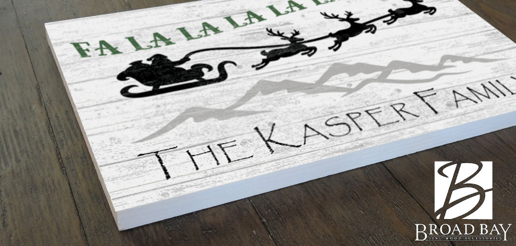 Custom Christmas Sign Fa La La La La Holiday Decoration