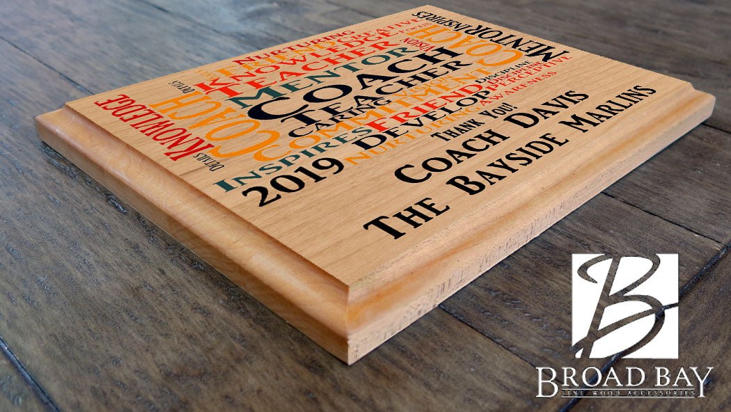 Custom Coach Gift Plaque Personalized