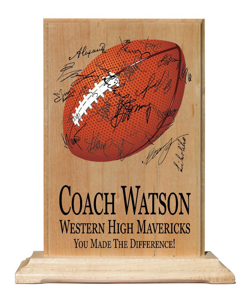 Custom Coach Gift Plaque Signable Basketball Football Soccer Softball Volleyball And More