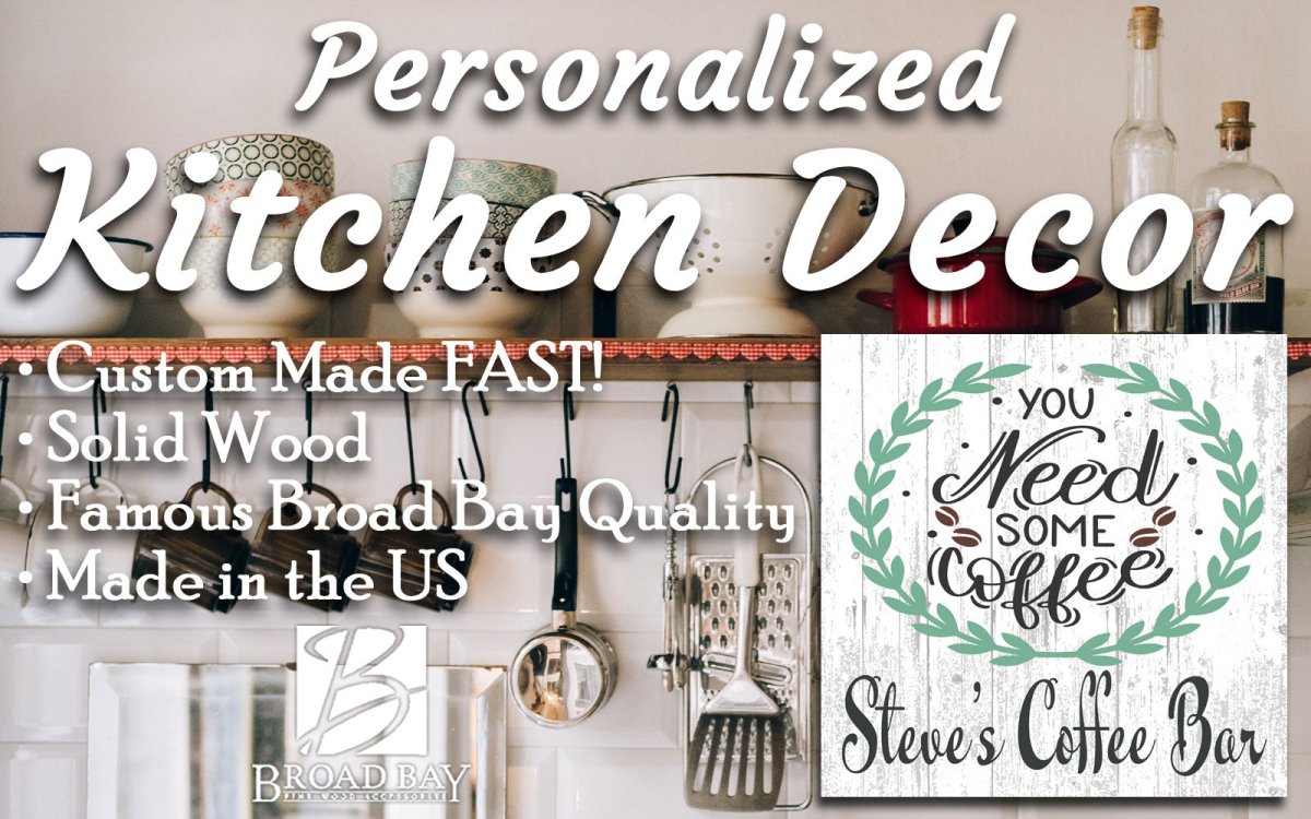 Custom Coffee Bar Sign For Kitchen or Office Personalized