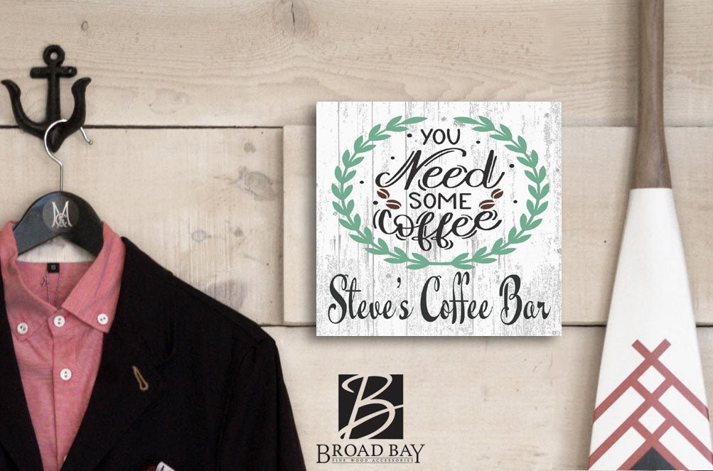 Custom Coffee Bar Sign For Kitchen or Office Personalized